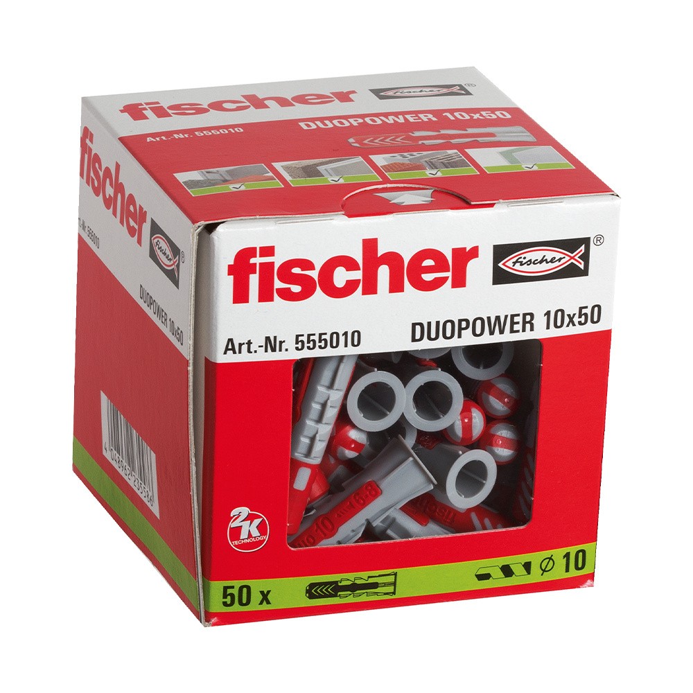 Fischer duopower universele plug 10 x 50mm | FixMasters Fischer duopower universele plug 10 x 50mm | FixMasters