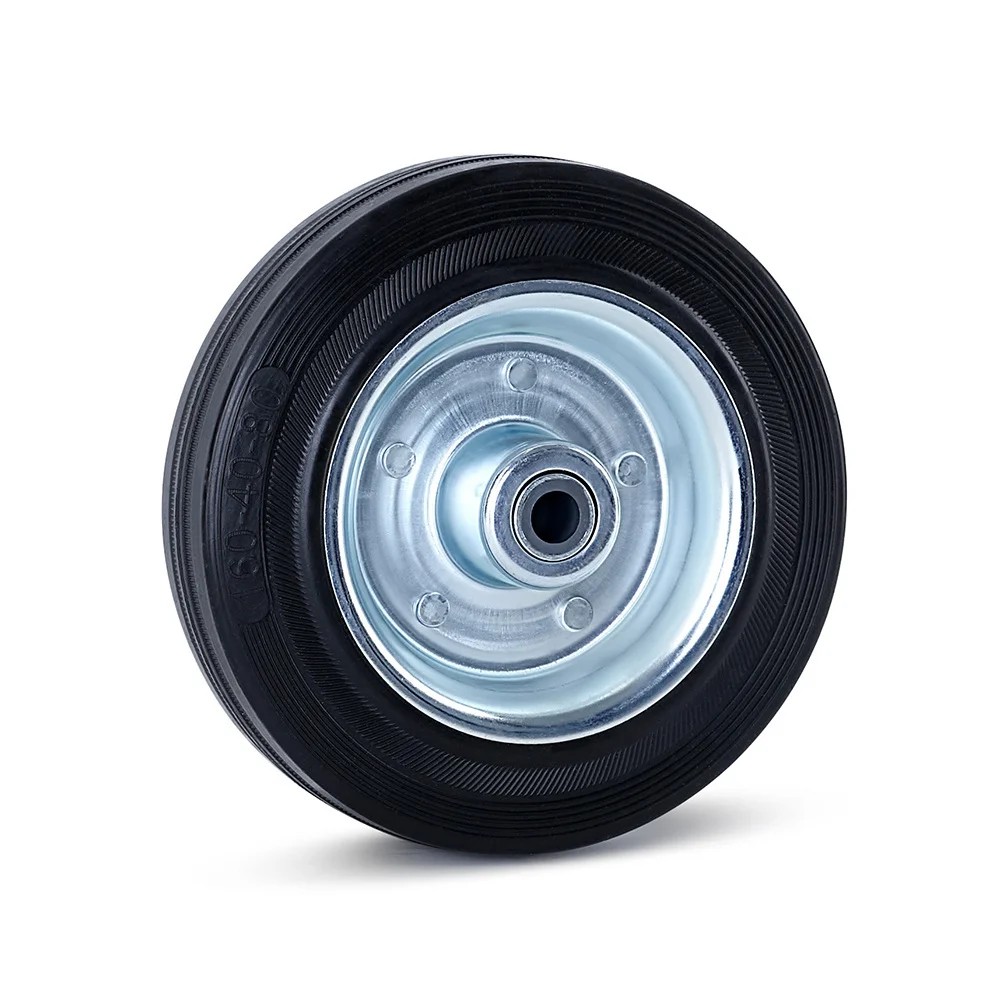 Reukloos rubber wiel - 160mm - 140kg