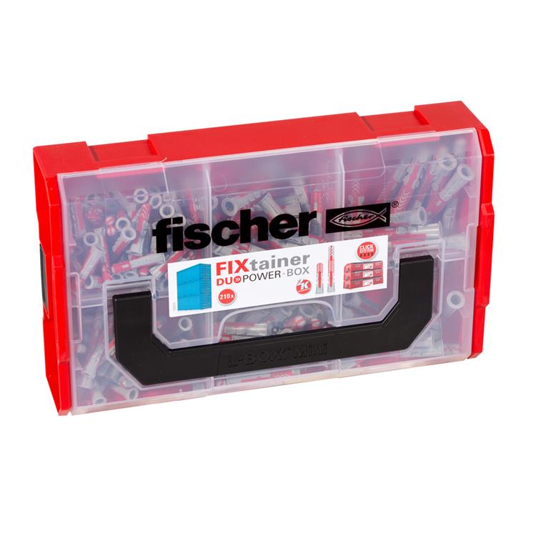 Fischer FIXtainer DUOPOWER pluggenset 210-delig - Kort en lang Fischer FIXtainer DUOPOWER pluggenset 210-delig - Kort en lang