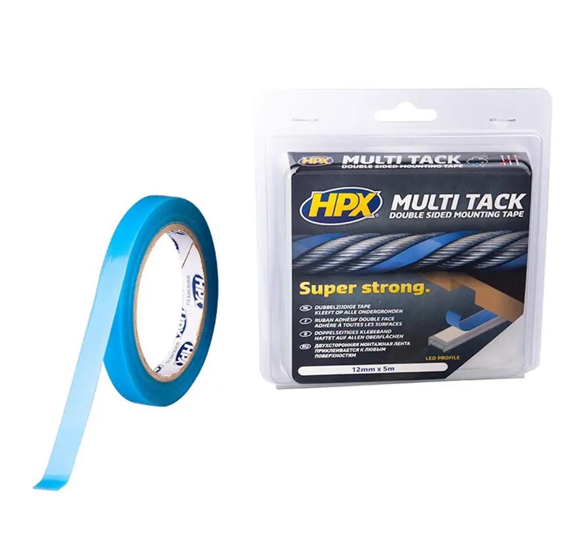 HPX - Dubbelzijdige Multi-tack tape - Semi-transparant - 19mm x 5m HPX - Dubbelzijdige Multi-tack tape - Semi-transparant - 19mm x 5m
