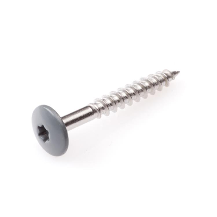 Trespa bevestigingsschroeven - TX20 - 4,8x25mm - RVS - Deeldraad - Grijs RAL 7012 (100 stuks)