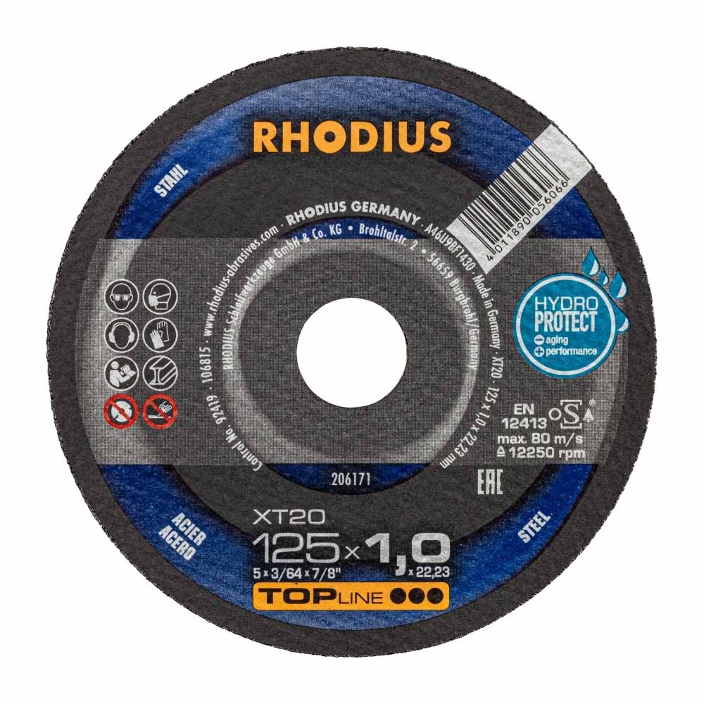 Rhodius XT20 Doorslijpschijf Metaal Premium 125 x 1,0 x 22,23 mm Rhodius XT20 Doorslijpschijf Metaal Premium 125 x 1,0 x 22,23 mm