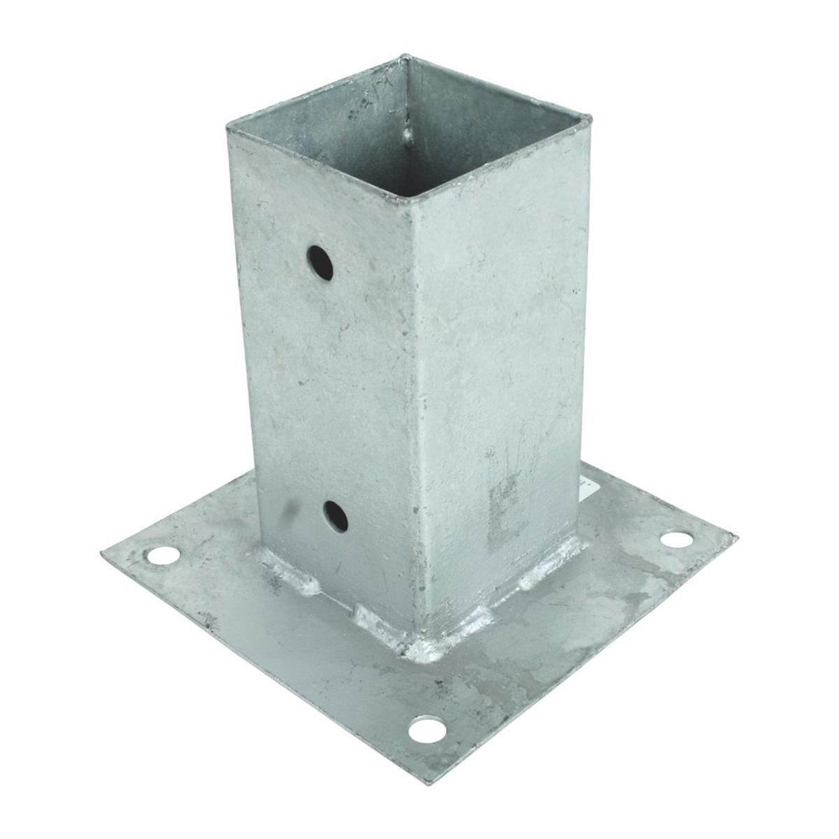 Verzinkte vloerpaalhouder 7 x 7 cm voor houten palen