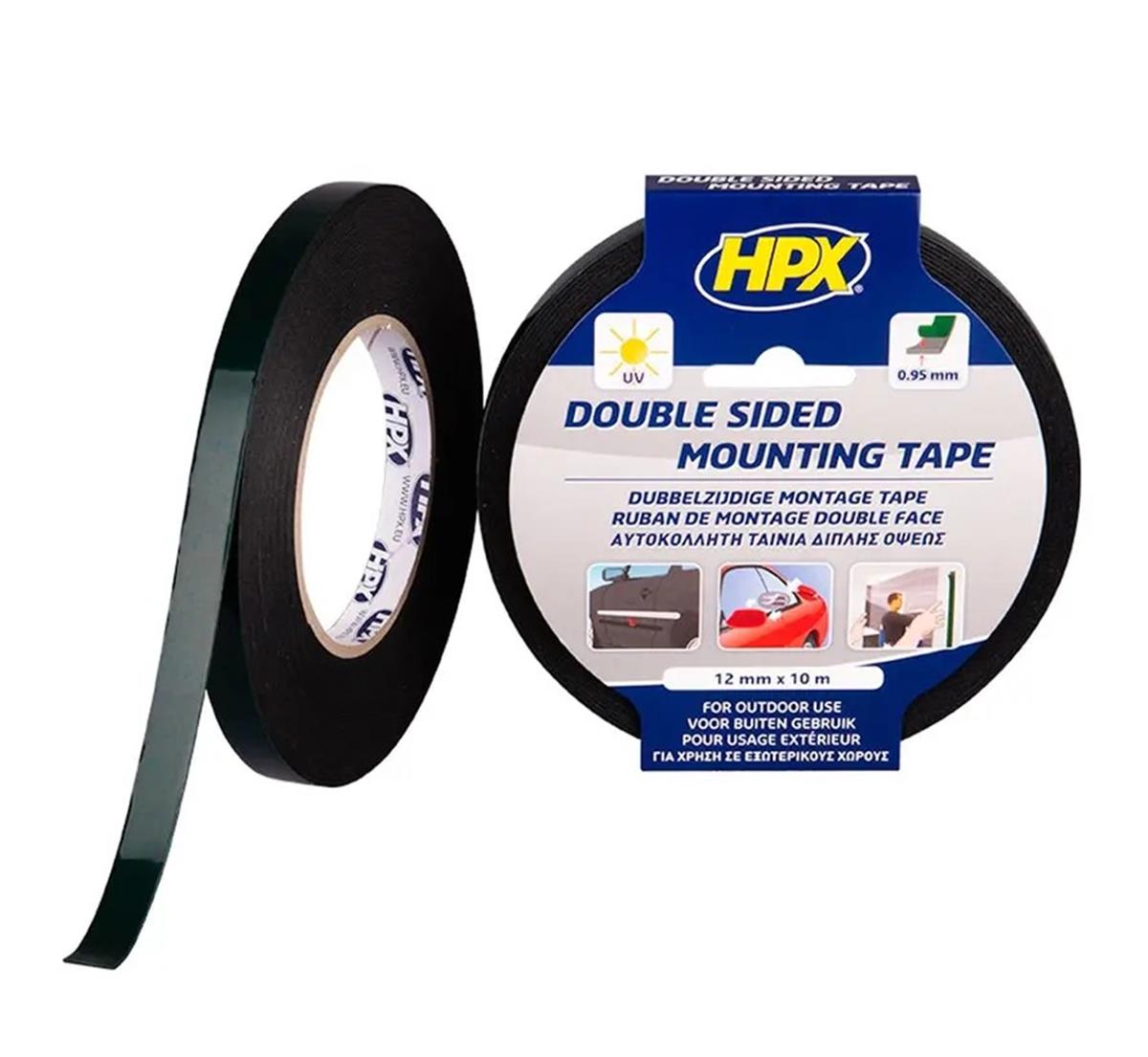 HPX - Dubbelzijdige bevestigingstape - Zwart - 19mm x 1,5m HPX - Dubbelzijdige bevestigingstape - Zwart - 19mm x 1,5m