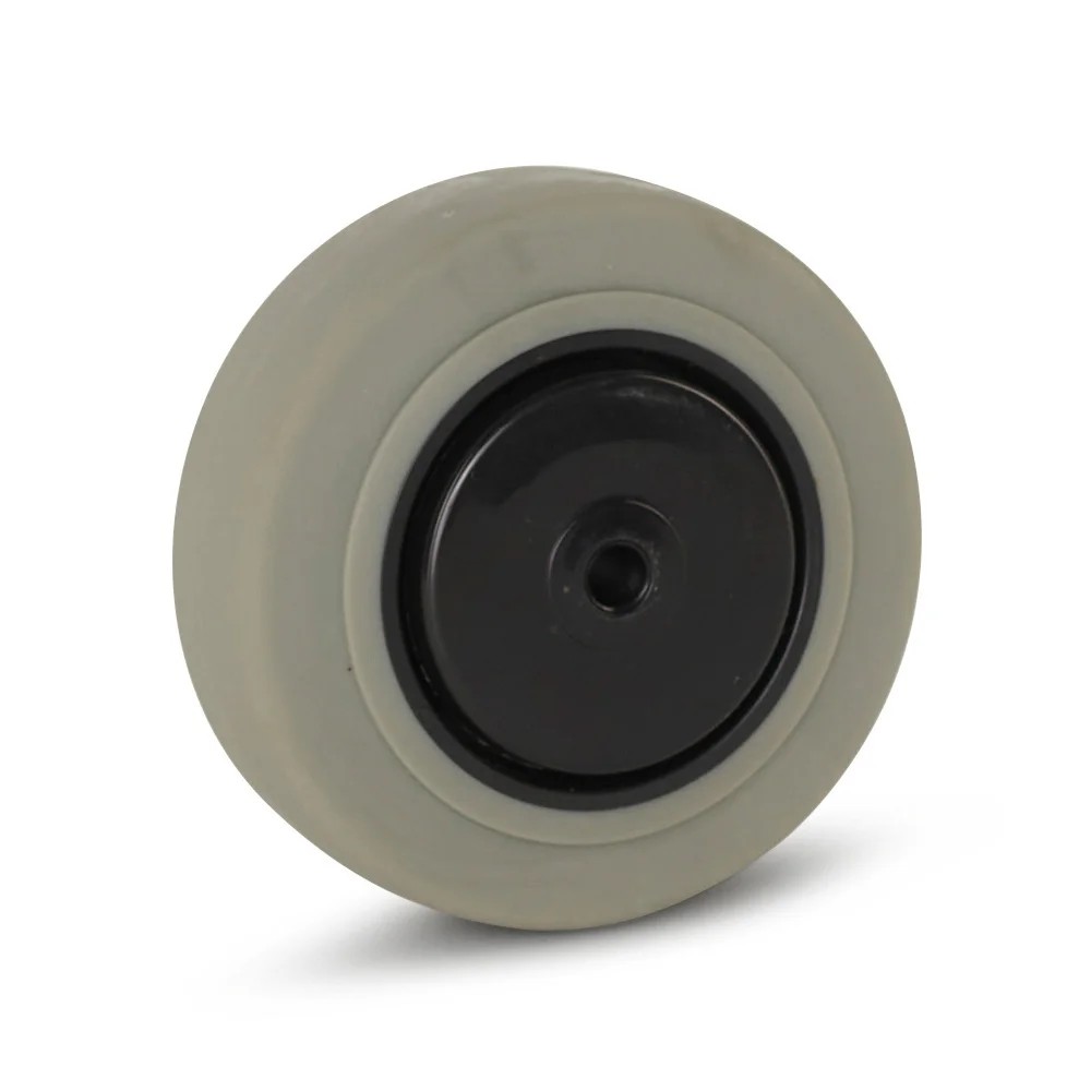 Elastisch rubber wiel grijs - 100mm diameter - 150kg Elastisch rubber wiel grijs - 100mm diameter - 150kg
