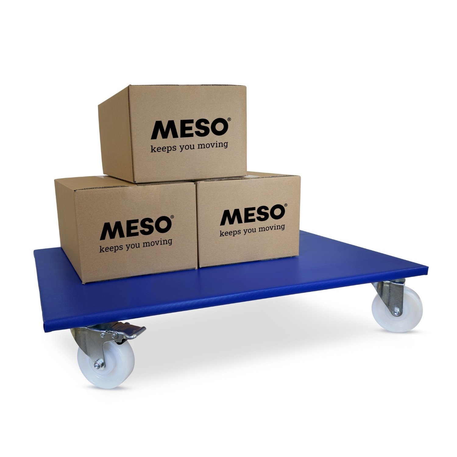 Meubelroller 2 x geremd - Nylon wiel - 800mm x 600mm - 400kg Meubelroller 2 x geremd - Nylon wiel - 800mm x 600mm - 400kg