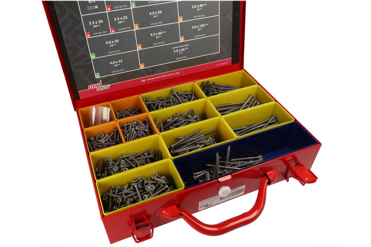 Dynaplus - Complete schroeven assortimentskoffer - TORX - AR-Coating - 1.393-delig Dynaplus - Complete schroeven assortimentskoffer - TORX - AR-Coating - 1.393-delig