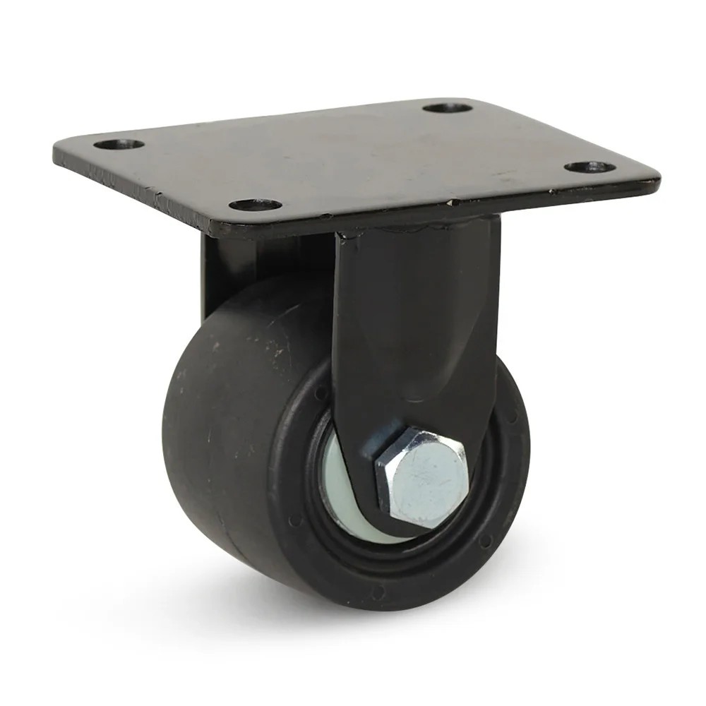 Zwart nylon zwaarlast bokwiel - 65mm - 500kg draagvermogen Zwart nylon zwaarlast bokwiel - 65mm - 500kg draagvermogen