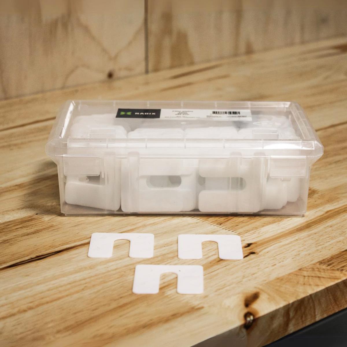 Radix uitvulplaatjes 1mm 50 x 47mm wit | FixMasters