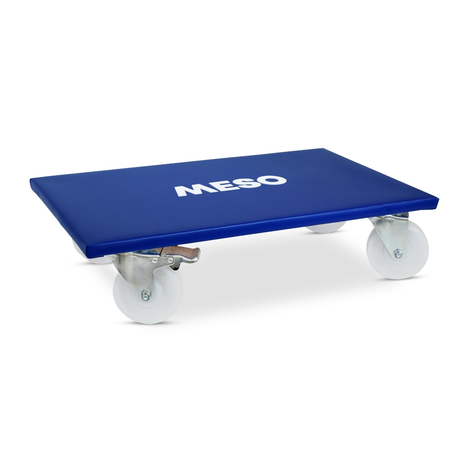Transportroller geremd - 2 nylon zwenkwielen - 600x350mm - 400kg