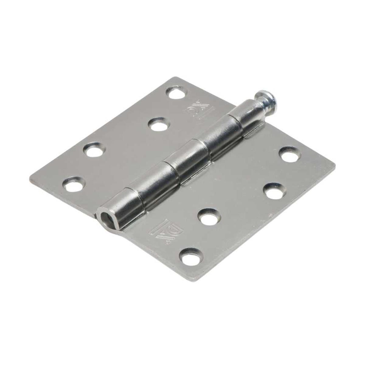 Verzinkt stalen scharnier 89x89mm - Rechte hoeken - Losse pen