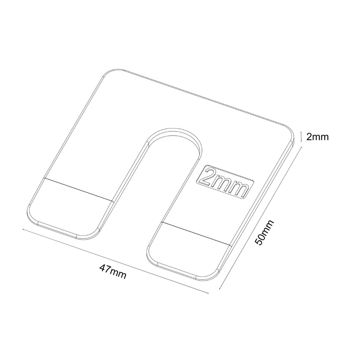 Radix uitvulplaatjes 2mm 50 x 47mm oranje | FixMasters