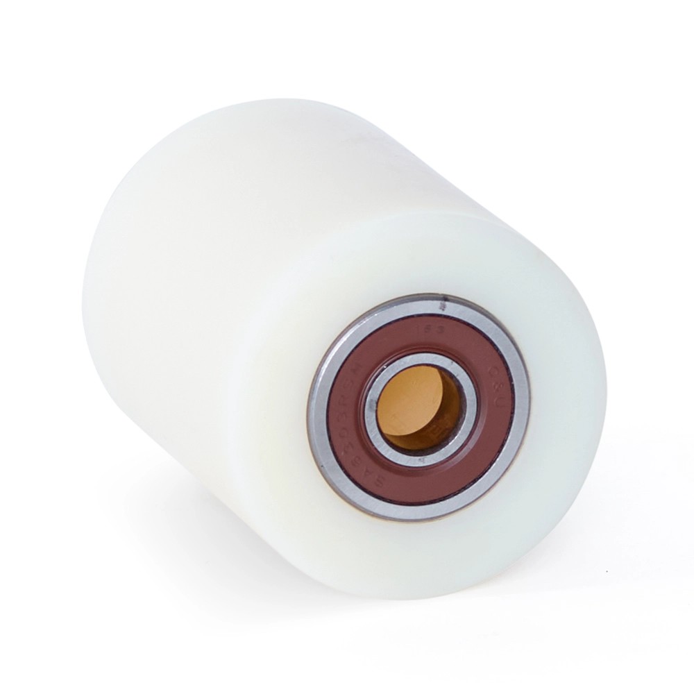 Nylon palletrol 80x100 - Asgatdiameter 17mm - Kogellager - Draagvermogen 1100kg Nylon palletrol 80x100 - Asgatdiameter 17mm - Kogellager - Draagvermogen 1100kg
