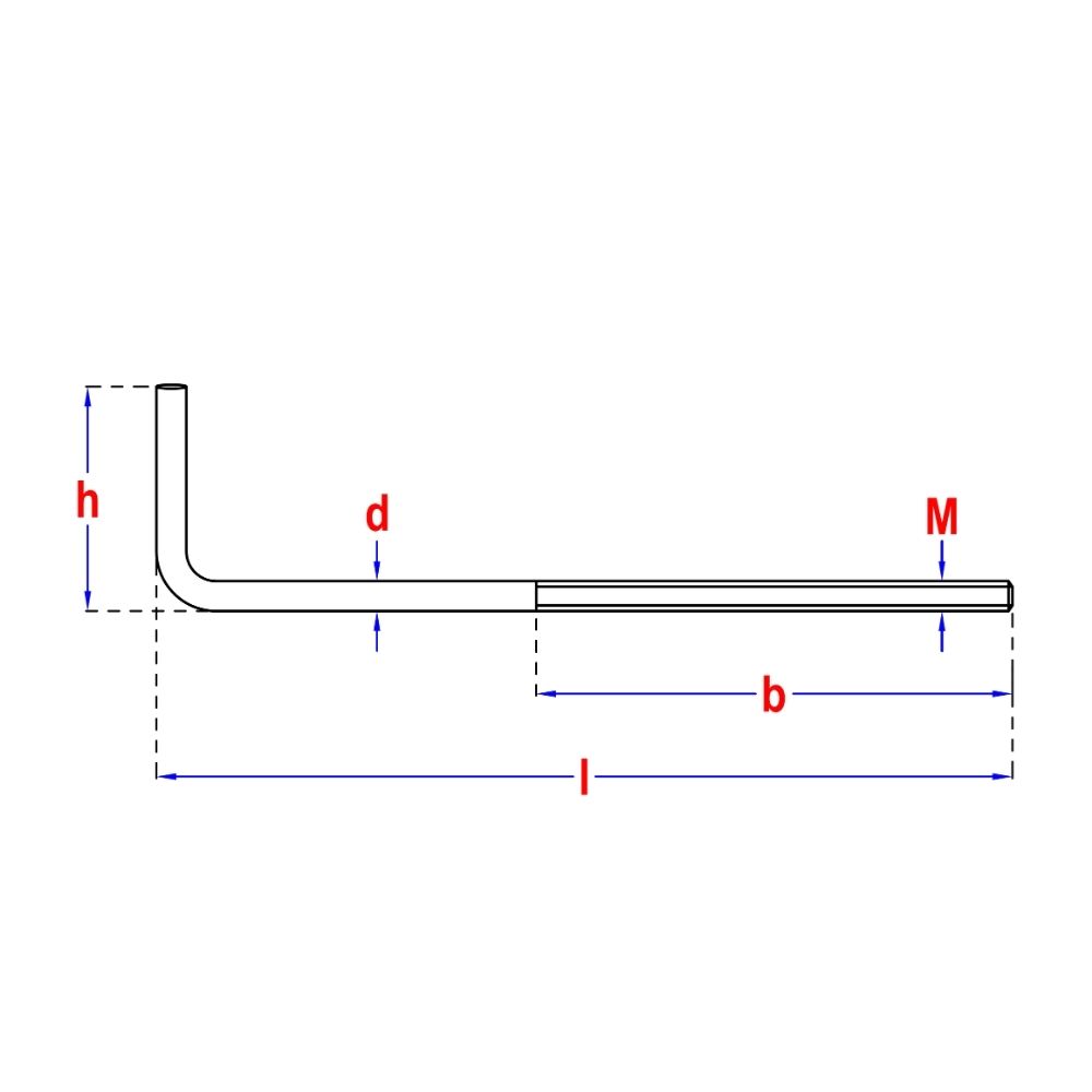 Haakanker - M16 x 300 x 55mm - Verzinkt (50 stuks) Haakanker - M16 x 300 x 55mm - Verzinkt (50 stuks)