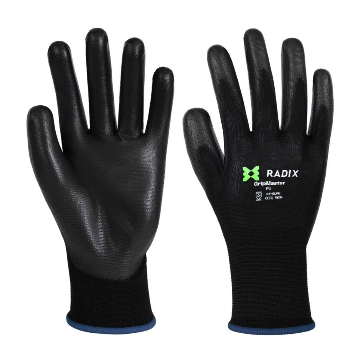 Radix GripMaster - Werkhandschoenen - PU Black - M11 / XXL