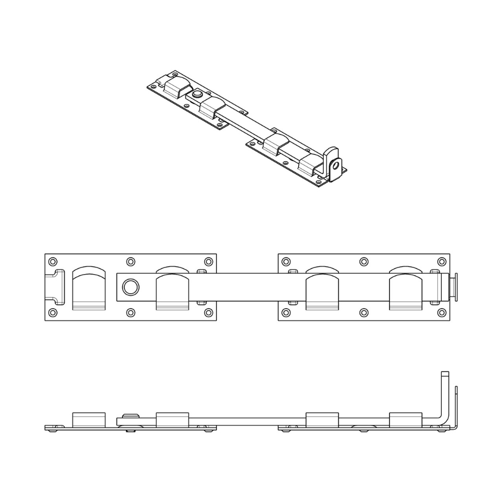 Overslaggrendel voor tuinhek 430 mm zwart | FixMasters Overslaggrendel voor tuinhek 430 mm zwart | FixMasters
