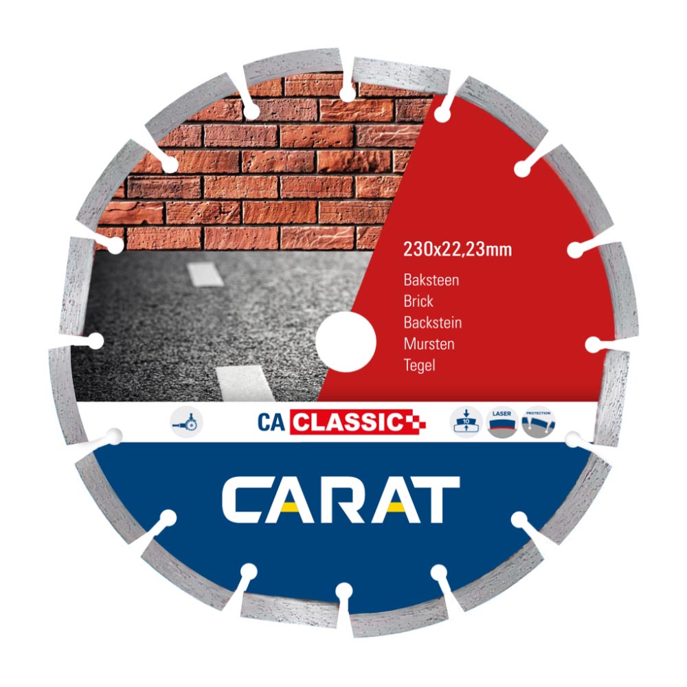 Carat - Diamantzaagblad - Baksteen - Ø230 x 22,23 mm Carat - Diamantzaagblad - Baksteen - Ø230 x 22,23 mm