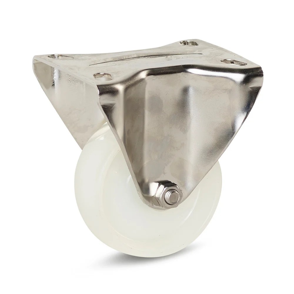 RVS Bokwiel met Nylon Band - Ø80mm - Draagkracht 140kg